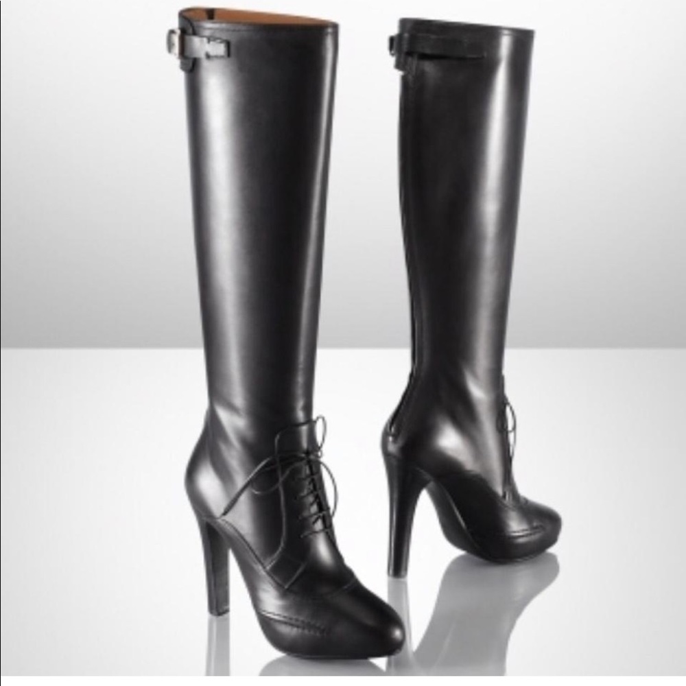 Ralph Lauren Black Label knee high boots